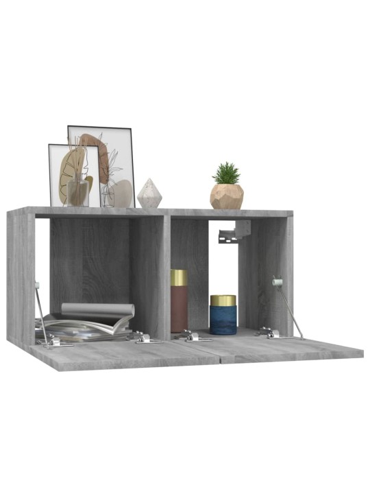 Telerikapid 4 tk, hall sonoma, 60x30x30 cm, tehispuit