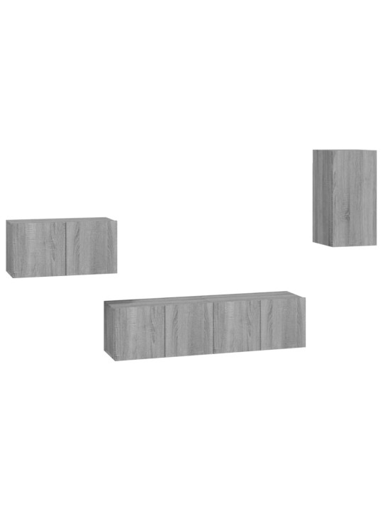 4-osaline telerikappide komplekt, hall sonoma, tehispuit