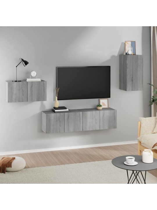 4-osaline telerikappide komplekt, hall sonoma, tehispuit