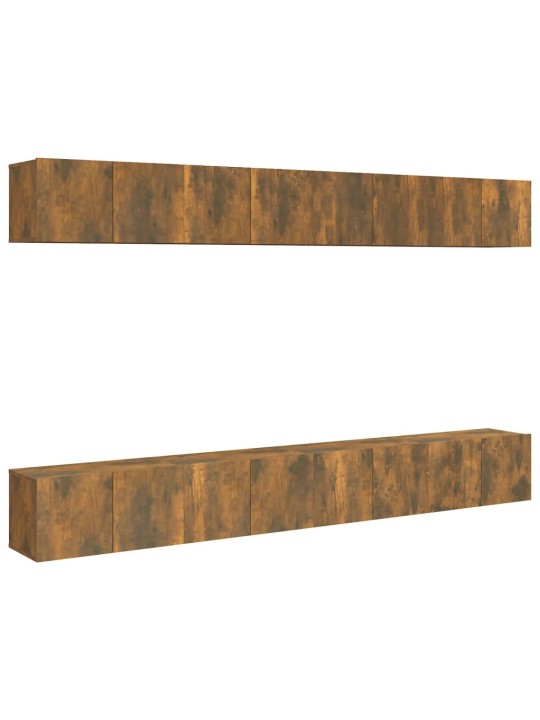 Telerikapid 8 tk, suitsutatud tamm, 60 x 30 x 30 cm, tehispuit