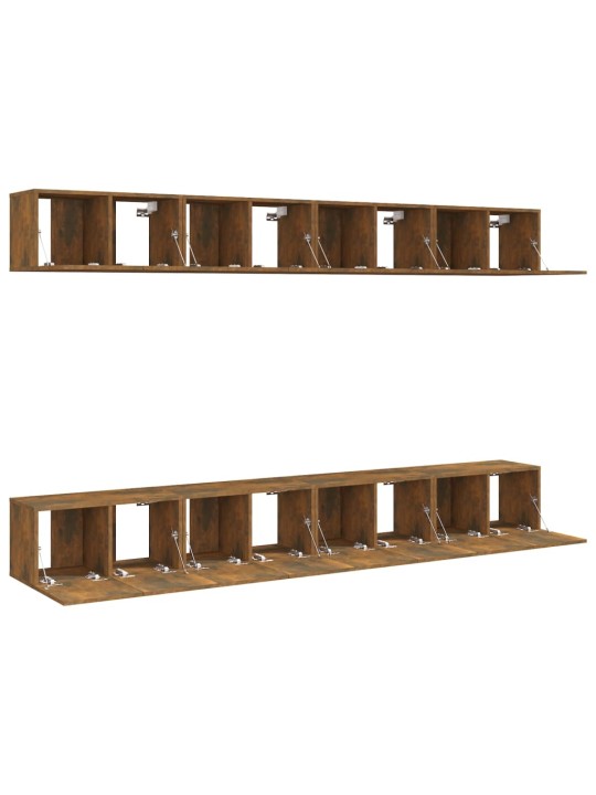Telerikapid 8 tk, suitsutatud tamm, 60 x 30 x 30 cm, tehispuit