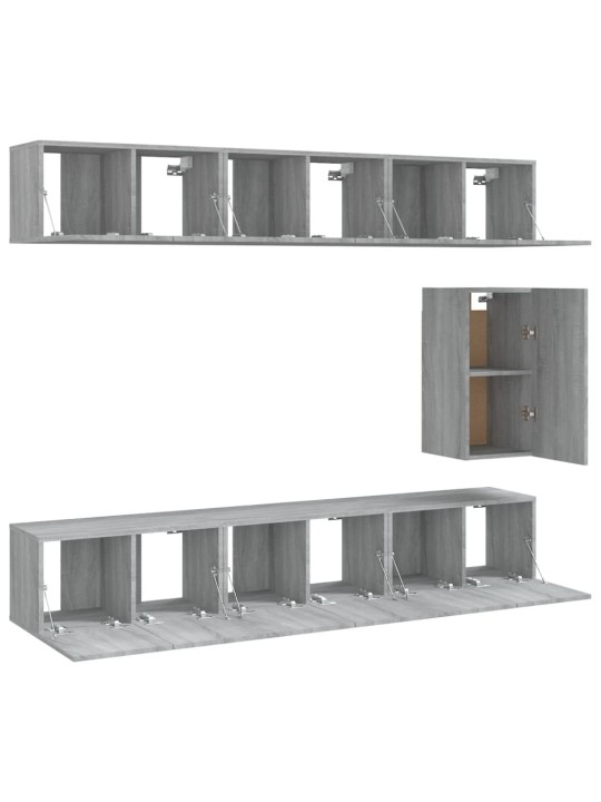 7 -osaline telerikappide komplekt, hall sonoma, tehispuit