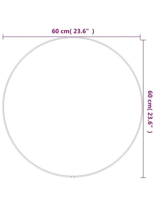 Seinapeegel, hõbedane, ø 60 cm, ümmargune