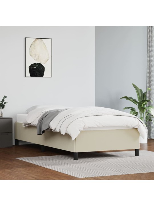 VOODIRAAM, KREEMJAS,90X200 CM, KUNSTNAHK