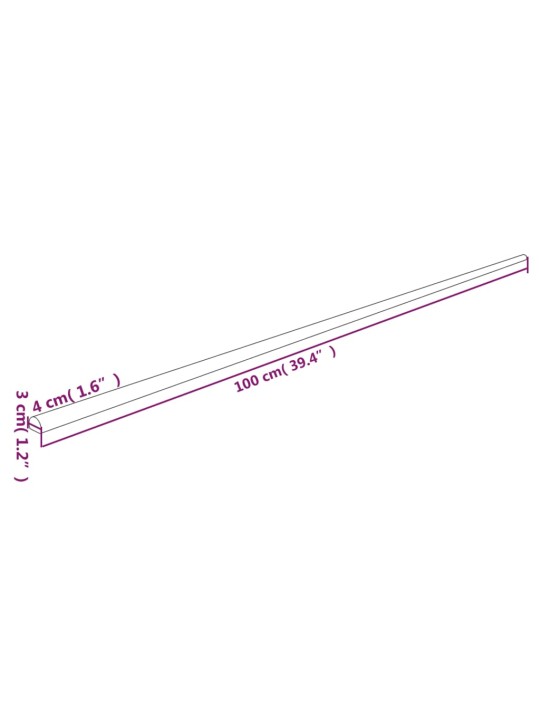 Nurgakaitsed 2 tk, kollane ja must, 4 x 3 x 100 cm, pu