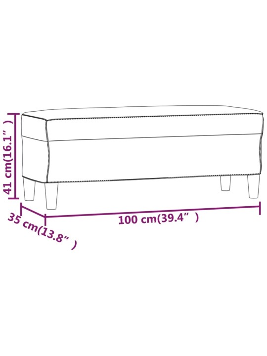 Pink, kollane, 100x35x41 cm, samet