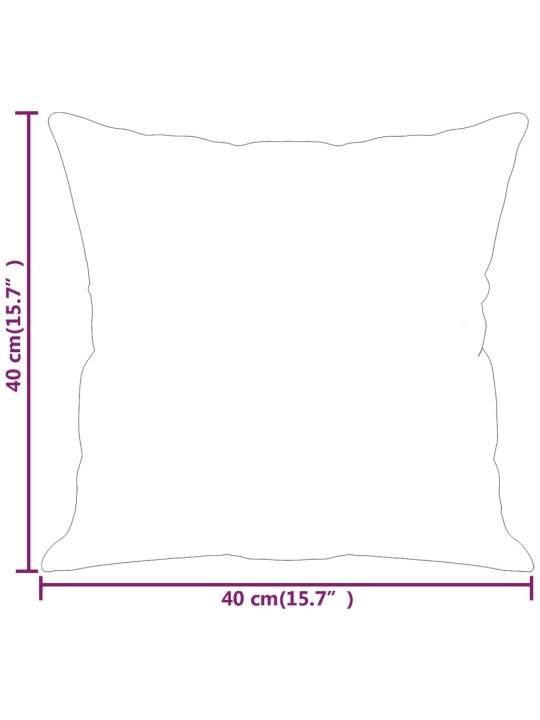 Dekoratiivpadjad 2 tk, must, 40 x 40 cm, samet