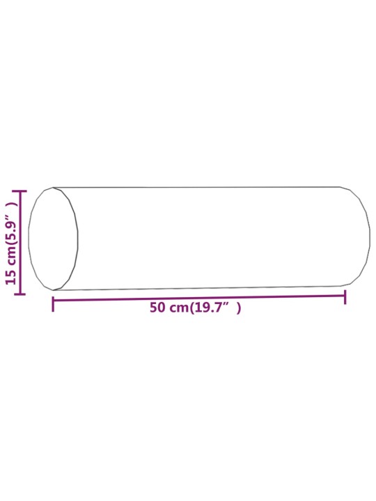 Dekoratiivpadjad 2 tk, tumeroheline, ø15 x 50 cm, samet