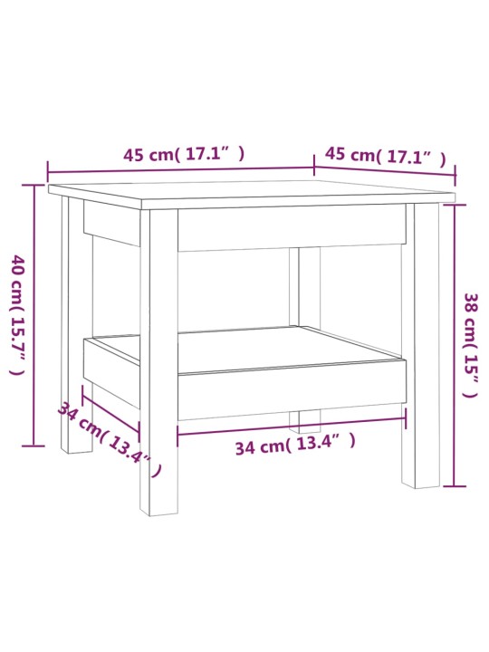 Kohvilaud 45 x 45 x 40 cm, männipuit