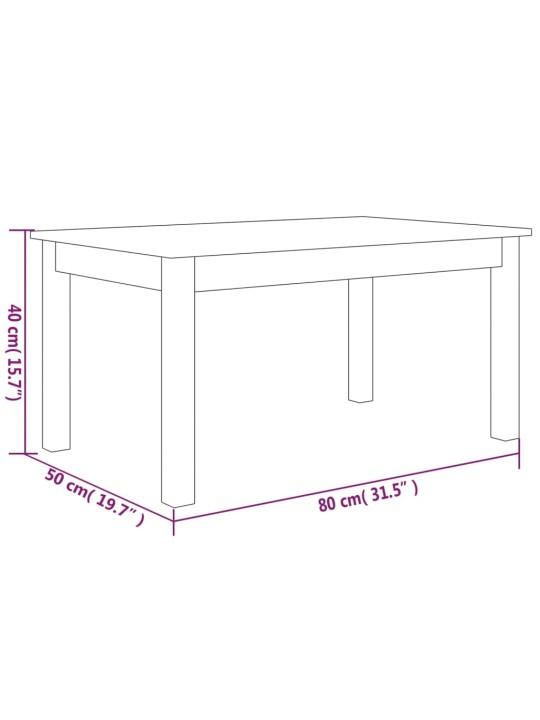 Kohvilaud 80 x 50 x 40 cm, männipuit