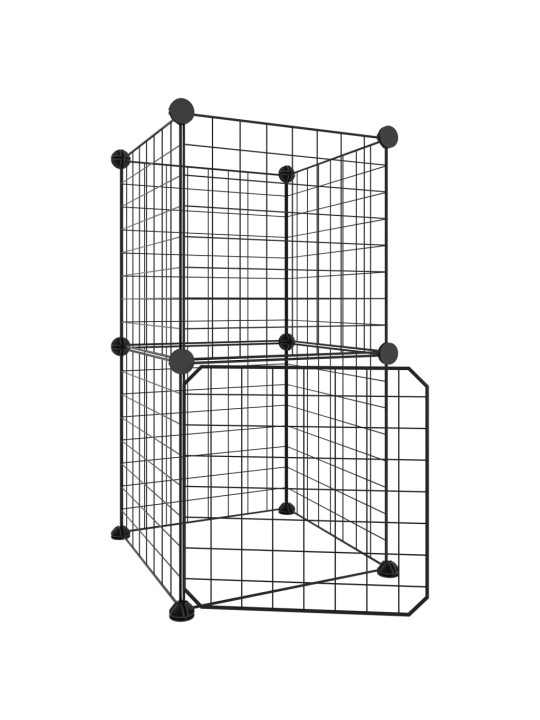 8-paneeliga lemmiklooma aedik uksega, must, 35 x 35 cm, teras
