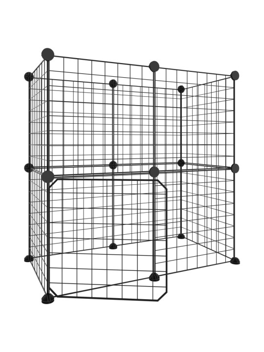 12-paneeliga lemmiklooma aedik uksega, must, 35 x 35 cm, teras