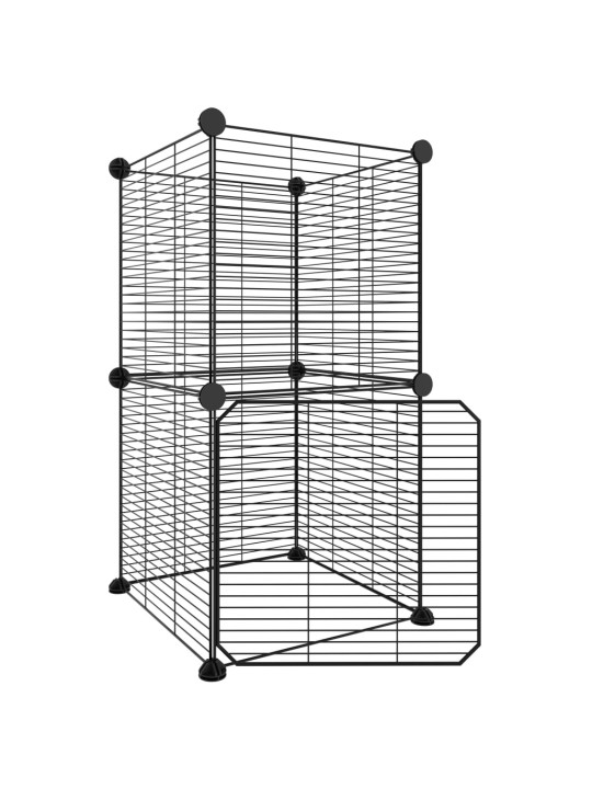 8-paneeliga lemmiklooma aedik uksega, must, 35 x 35 cm, teras