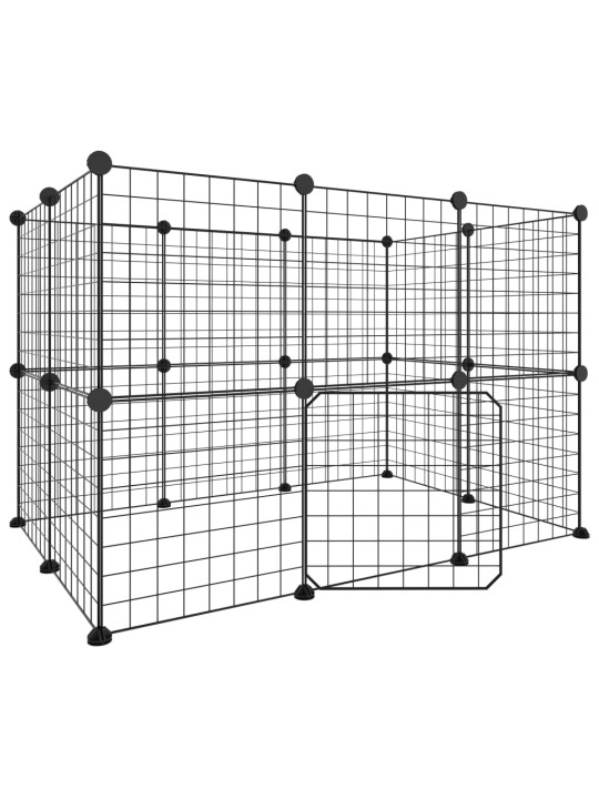 20-paneeliga lemmiklooma aedik uksega, must, 35 x 35 cm, teras