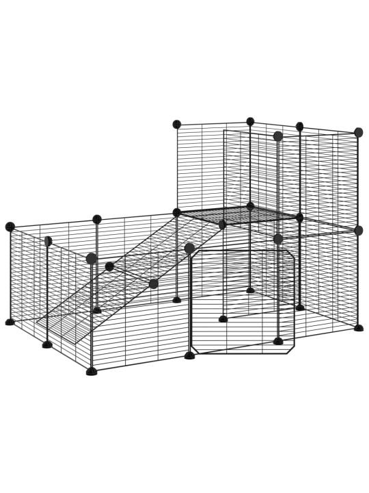 20-paneeliga lemmiklooma aedik uksega, must, 35 x 35 cm, teras