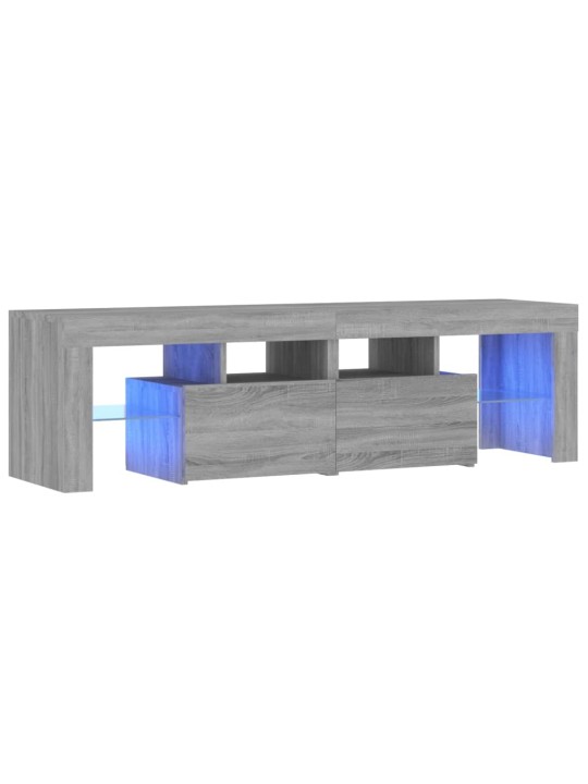 Telerialus LED-tuledega, hall sonoma tamm, 140 x 36,5 x 40 cm