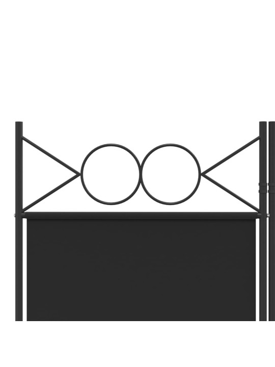 3 paneeliga ruumijagaja, must, 120x200 cm, kangas