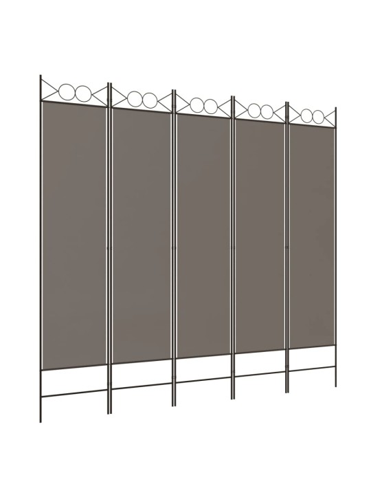5 paneeliga ruumijagaja, antratsiithall, 200x200 cm, kangas