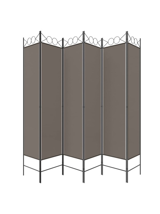 6 paneeliga ruumijagaja, antratsiithall, 240x200 cm, kangas