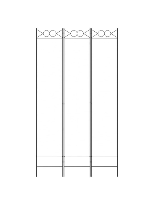3 paneeliga ruumijagaja, valge, 120x220 cm, kangas