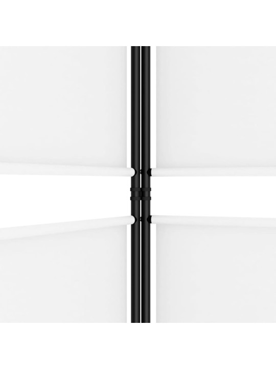 4 paneeliga ruumijagaja, valge, 200 x 180 cm, kangas