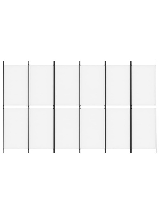 6 PANEELIGA RUUMIJAGAJA, VALGE, 300 X 180 CM, KANGAS