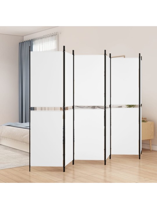 6 PANEELIGA RUUMIJAGAJA, VALGE, 300 X 180 CM, KANGAS
