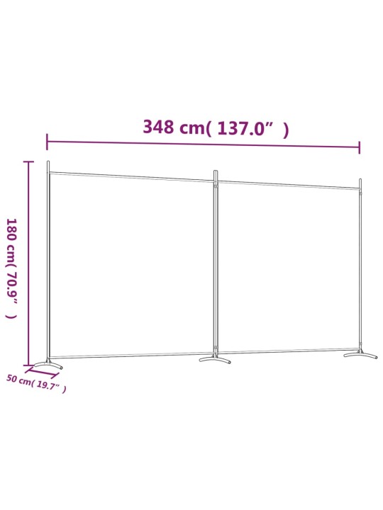 2-paneeliga ruumijagaja, antratsiithall, 348 x 180 cm, kangas