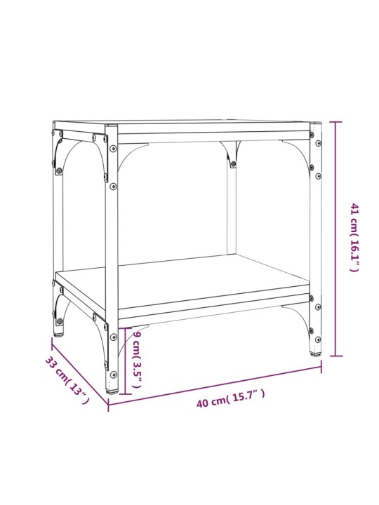 Telerikapp, suitsutatud tamm, 40 x 33 x 41 cm, tehispuit