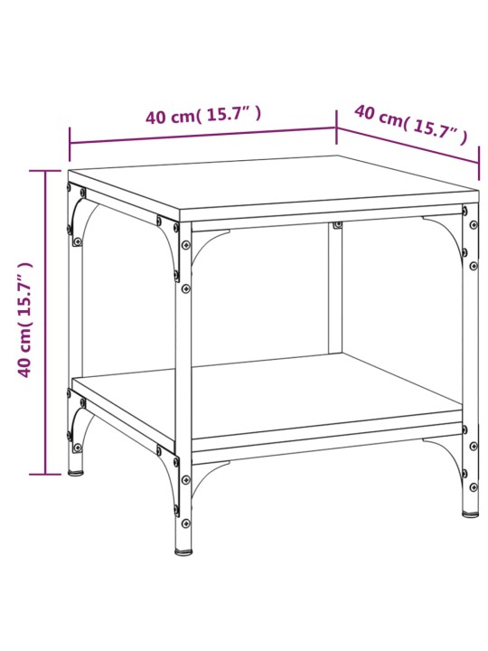 Lisalauad 2 tk, hall sonoma tamm, 40x40x40 cm, tehispuit