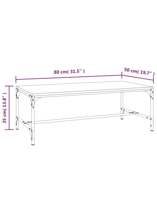 Kohvilaud, sonoma tamm, 80 x 50 x 35 cm, tehispuit