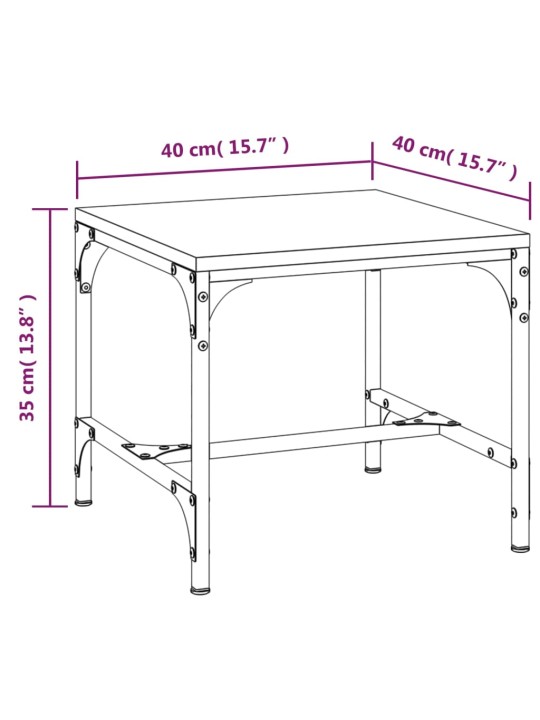 Lisalauad 2 tk, hall sonoma tamm, 40 x 40 x 35 cm, tehispuit