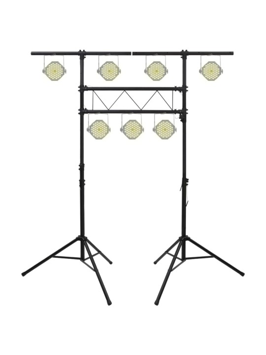 Valgustuse statiiv, must, 238x115x(180-300) cm, teras