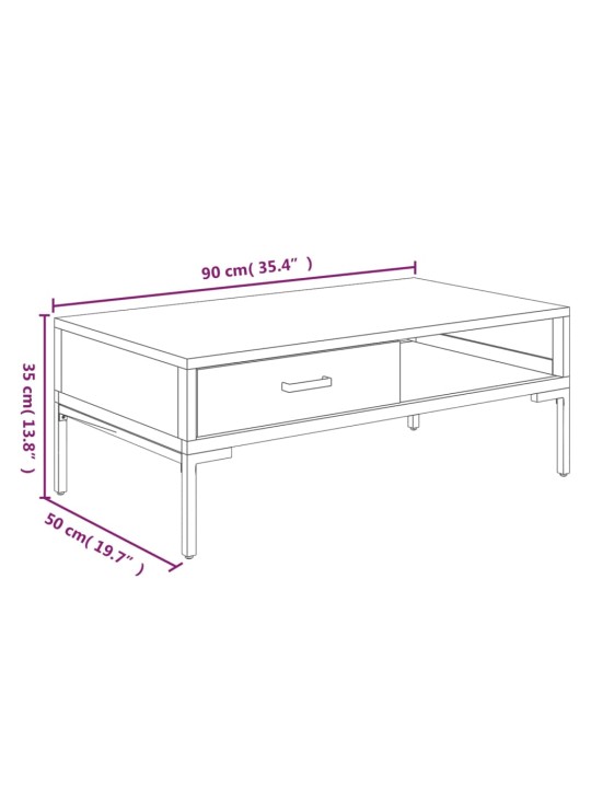 Kohvilaud, 90 x 50 x 35 cm, männipuit