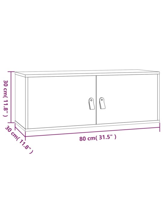 Seinakapid 2 tk, 80 x 30 x 30 cm, männipuit