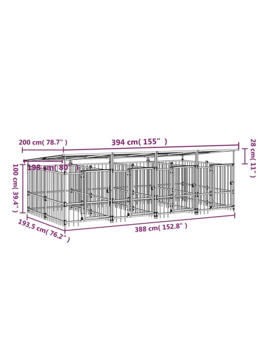 Koeraaedik katusega, teras, 7,51 m²