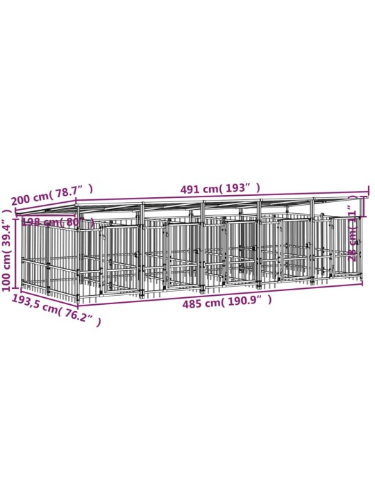 Koeraaedik katusega, teras, 9,38 m²