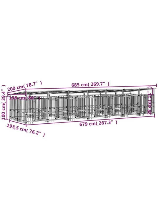 Koeraaedik katusega, teras, 13,14 m²