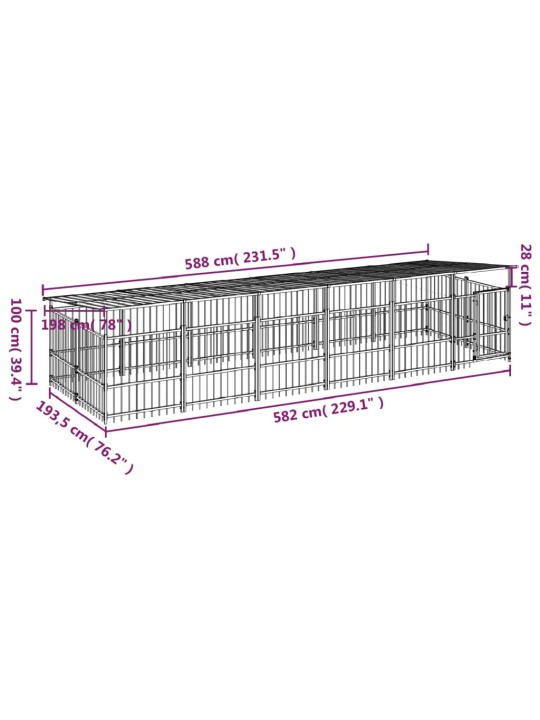 Koeraaedik katusega, teras, 11,26 m²