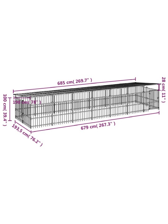 Koeraaedik katusega, teras, 13,14 m²