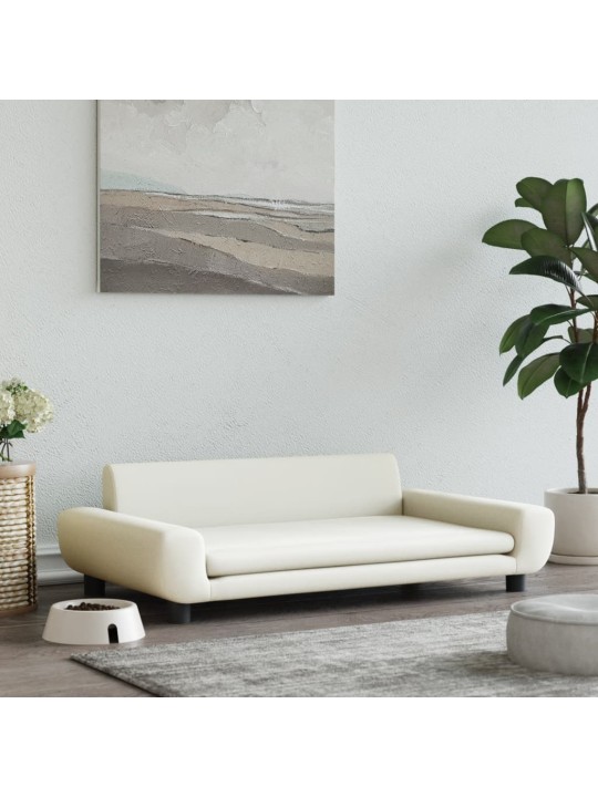 KOERAVOODI, KREEMJAS, 100 X 54 X 33 CM, SAMET