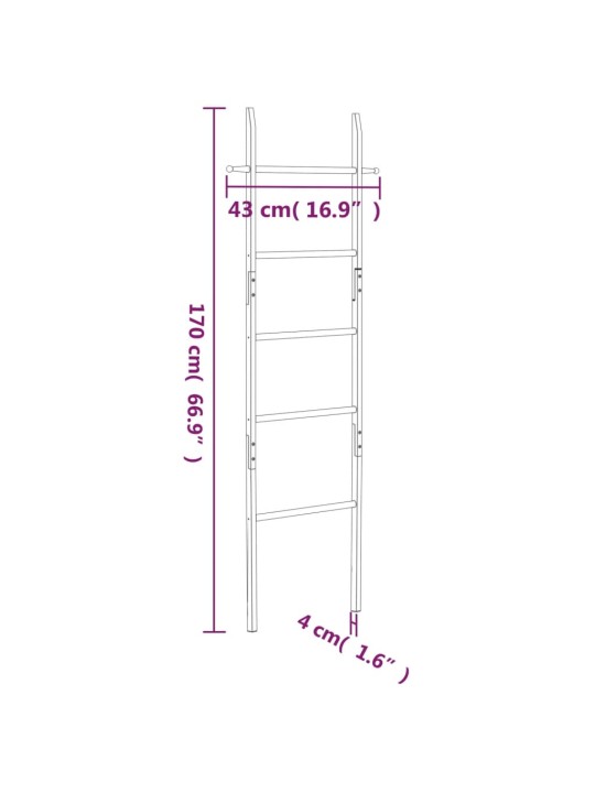 Rätikuredel, 170 cm, pähkel