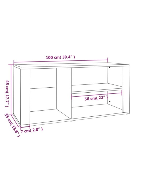 Kingakapp, sonoma tamm, 100 x 35 x 45 cm, tehispuit