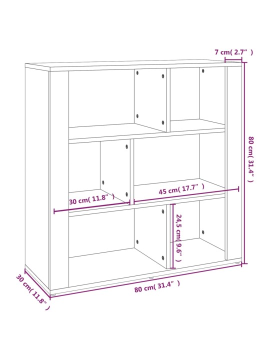 Puhvetkapp, must, 80 x 30 x 80 cm, tehispuit