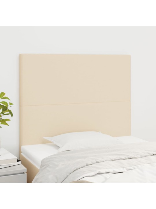 Voodipeatsid 2 tk, kreemjas, 90x5x78/88 cm, kangas