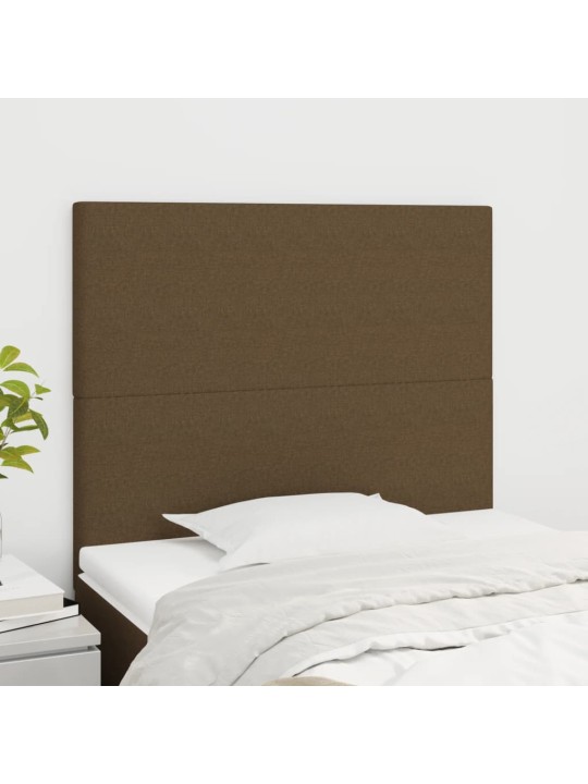 Voodipeatsid 2 tk, tumepruun, 100x5x78/88 cm, kangas