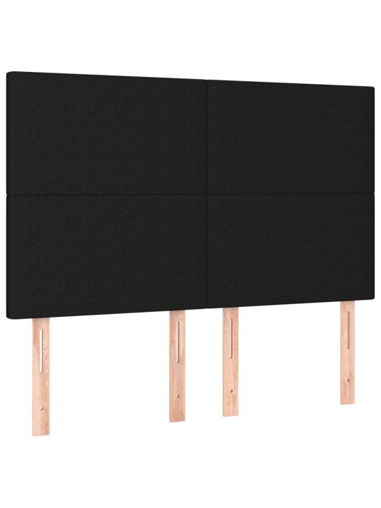 Voodipeatsid 4 tk, must, 72x5x78/88 cm, kangas