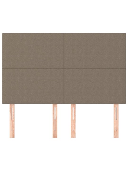 Voodipeatsid 4 tk, pruunikashall, 72x5x78/88 cm, kangas