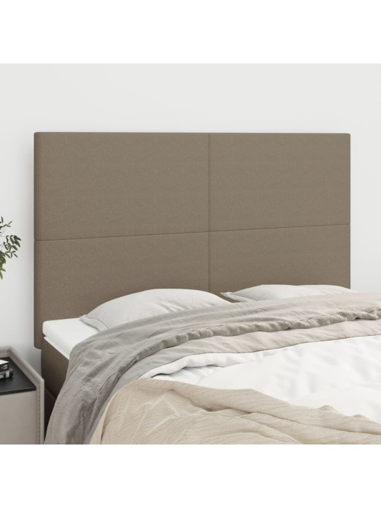 Voodipeatsid 4 tk, pruunikashall, 72x5x78/88 cm, kangas