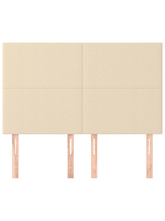 Voodipeatsid 4 tk, kreemjas, 72x5x78/88 cm, kangas